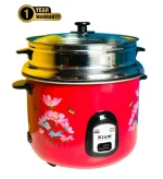 Kiam Rice Cooker Full Body 2.8 Ltr - Double pot (SS & Non Stick Pot)- SFB-5704